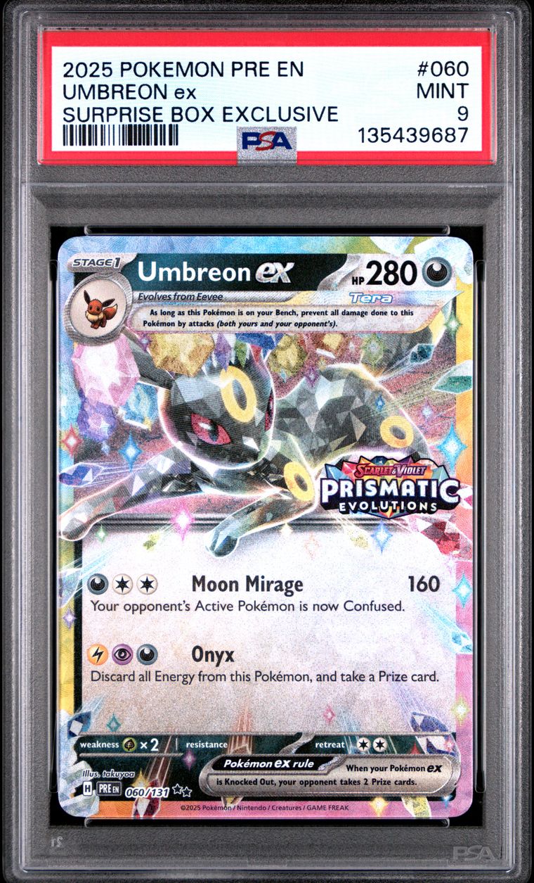 2025 POKEMON PRE-EN-PRISMATIC EVOLUTIONS | SURPRISE BOX EXCLUSIVE UMBREON EX 060